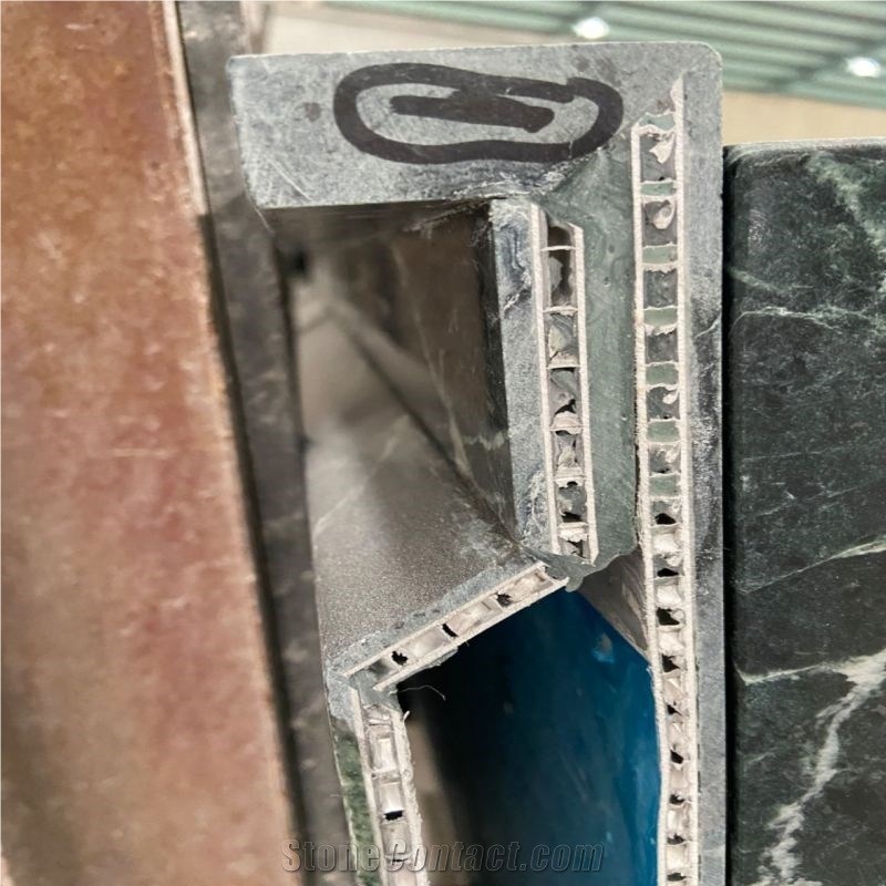 Verde Alpi Green Marble Laminated Honeycomb Panels
