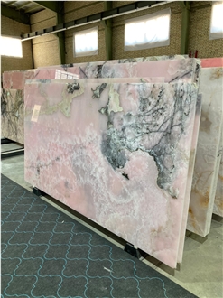 Pink Onyx Slabs, Tiles