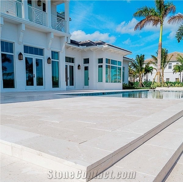 White Limestone Slab Tiles