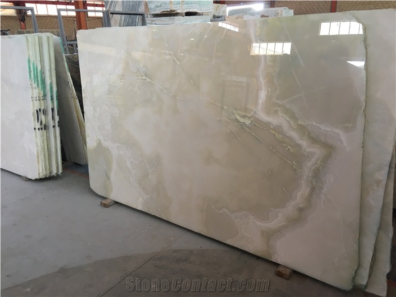 White Onyx Slab & Tiles