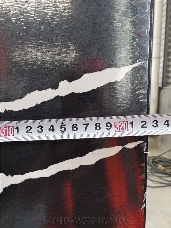 High Quality Black Calacatta Quartz Slabs Tiles