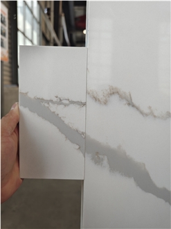 Hot Sale White Calacatta Quartz Slabs
