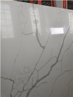 Hot Sale White Calacatta Quartz Slabs