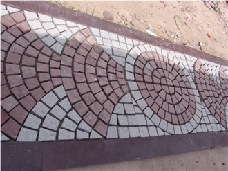 Red Porphyry Cubes For Paving