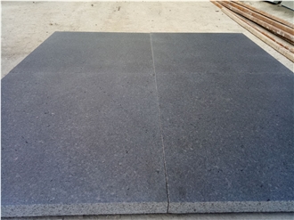 Yixian Black Granite Leathered Surface Tiles Paving