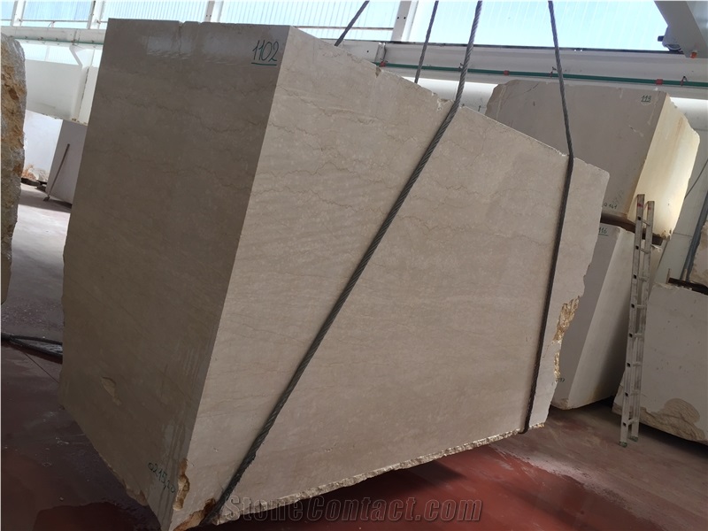 Botticino Classico Marble Blocks Italy Beige Marble