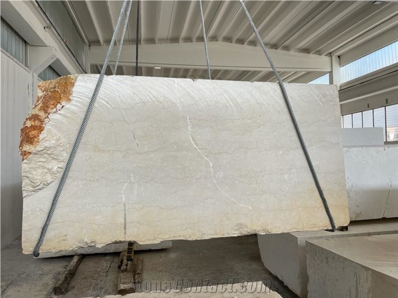 Botticino Classico Marble Blocks Italy Beige Marble