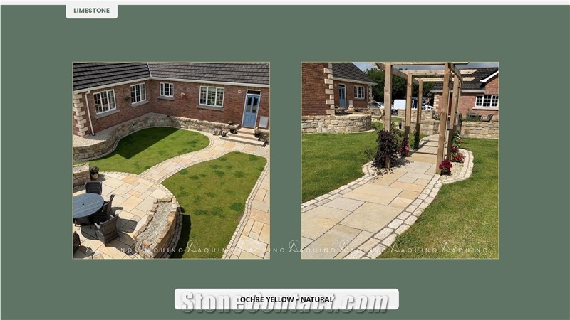 Ochre Yellow Natural Limestone Tiles