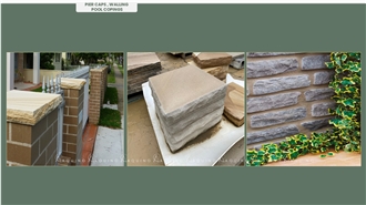 Sandstone Wall Coping Stone, Pier Caps
