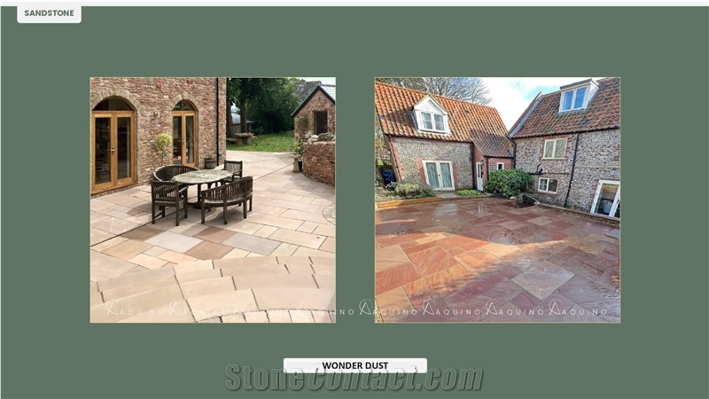 Wonder Dust Sandstone Tiles, French Pattern