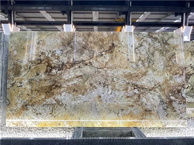 Luxury Brazil Atlas Gold Granite Slabs