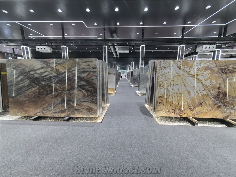 Natural Stone Champaign Gold Quartzite Slab Tiles