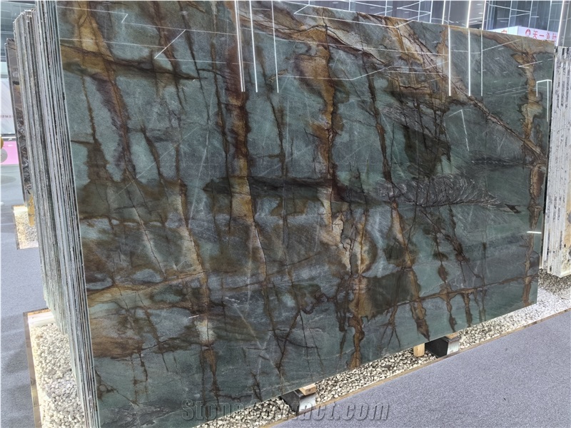 Polished Atlantis Blue Quartzite Slabs