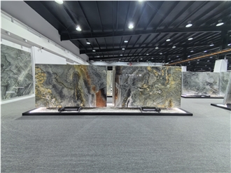 Polished Atlantis Blue Quartzite Slabs