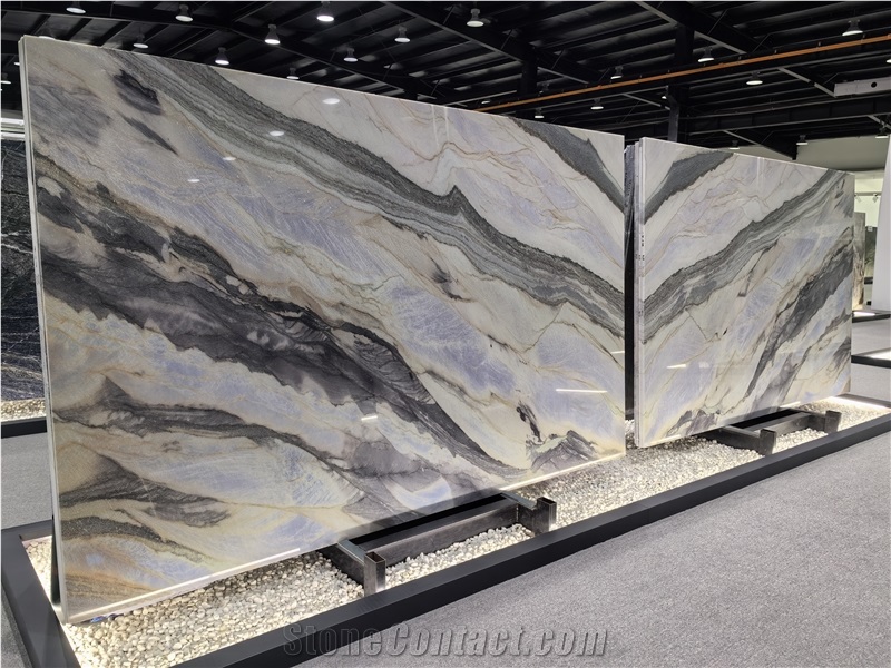 Polished Azul Marine Blue Quartzite Slabs