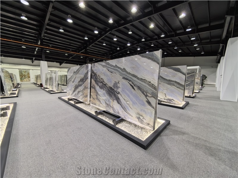 Polished Azul Marine Blue Quartzite Slabs