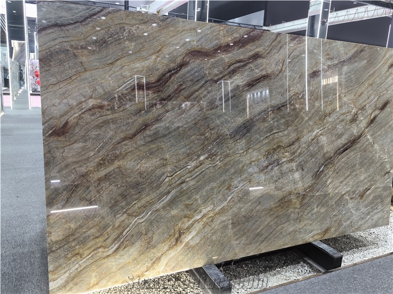 Van Gogh Gold Quartzite Slabs