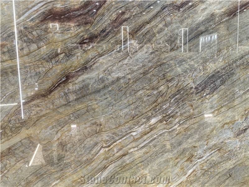 Van Gogh Gold Quartzite Slabs
