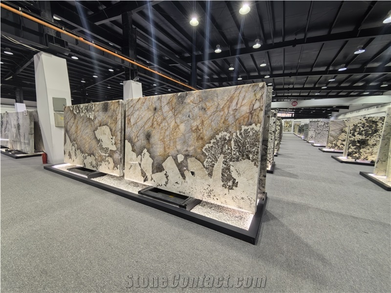 Van Gogh Gold Quartzite Slabs