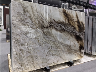 Wave Green Quartzite Slab Tiles