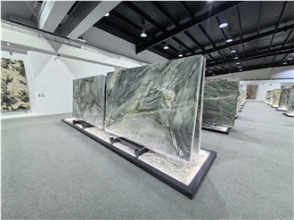 Wave Green Quartzite Slab Tiles