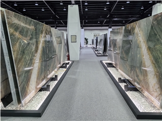 Wave Green Quartzite Slab Tiles