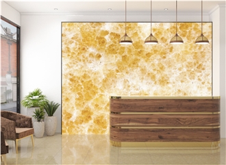 Honey Gold Onyx Backlit Wall Panels