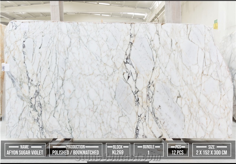 Afyon Sugar Violet Marble Slabs