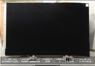 Alexandratte Black Marble Slabs