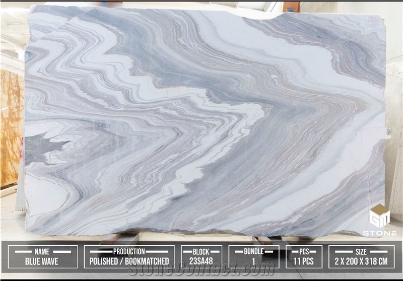 Blue Wave Marble Slabs