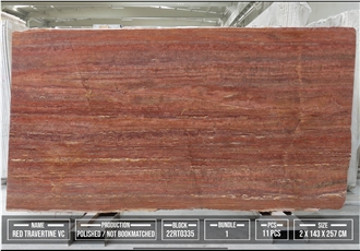 Red Travertine Slabs