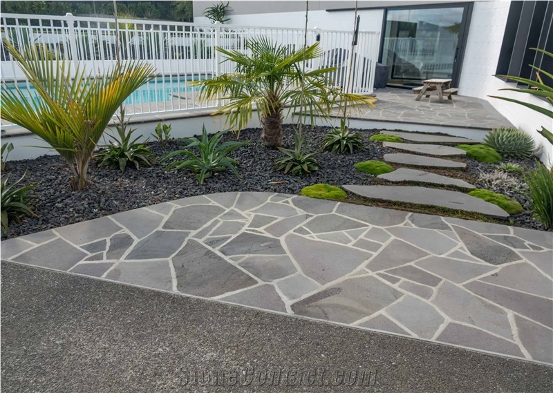 Timaru Basalt Flagstone Pavement
