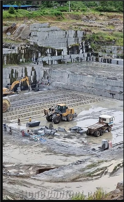 Cambodian Black Granite Quarry
