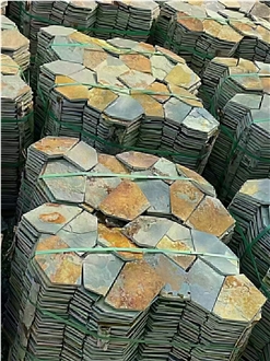Multicolor Flagstone Paving Slate  For Walkway