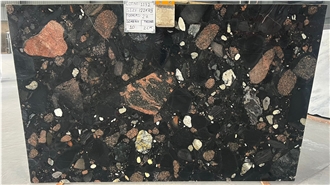 Pabble Black Granite Slabs