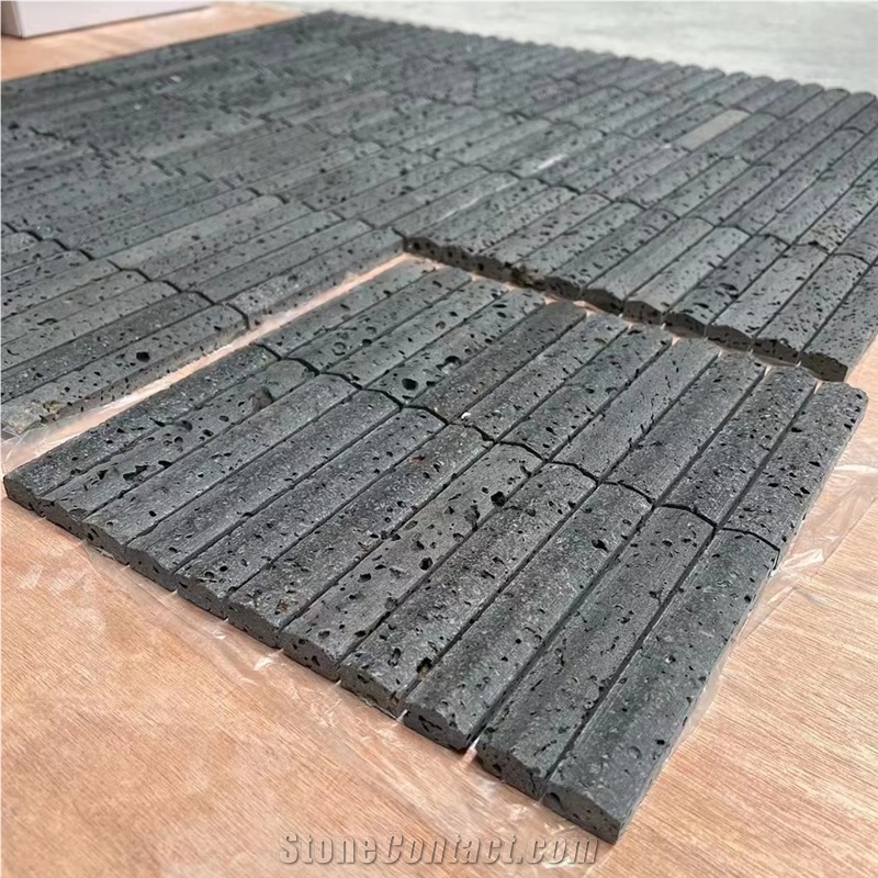 3D L Shaper Surface  Basalt   Wall Mosaic  For Decoration