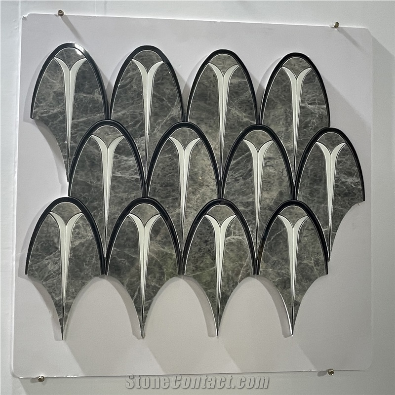 3D L Shaper Surface  Basalt   Wall Mosaic  For Decoration