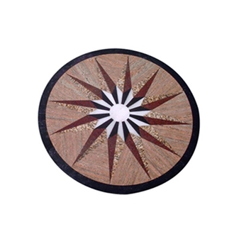 Arabic Majlis Loboy Flooring Marble Waterjet Medallion