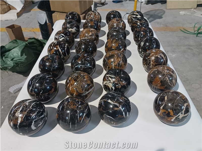 Black Gold Marble Sphere Incense Burner Home Decor Products