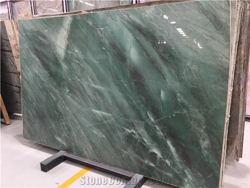 Brazilian Classic Botanic Bordeaux Green Quartzite Slabs
