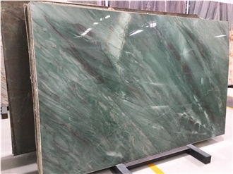 Brazilian Classic Botanic Bordeaux Green Quartzite Slabs