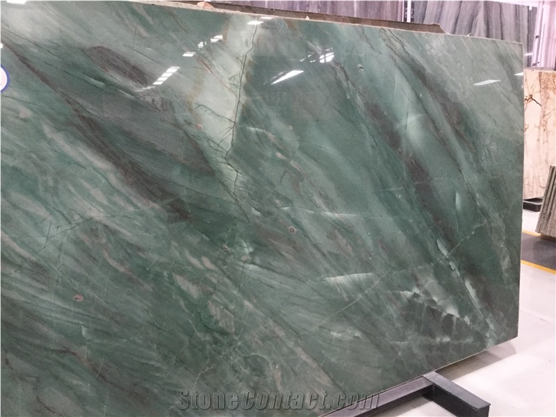 Brazilian Classic Botanic Bordeaux Green Quartzite Slabs