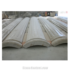 Custom Design Large Beige Marble Hollow Columns Panels