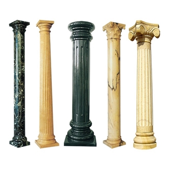 Custom Made  Engraved Marble Columns For Villa Or Hotel