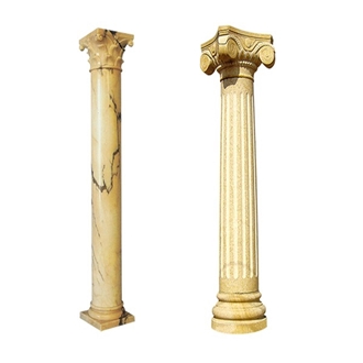 Custom Made  Engraved Marble Columns For Villa Or Hotel