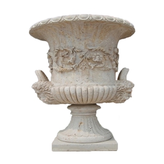 Custom Marble Hand Carved Outdoor Planter Flower Pots