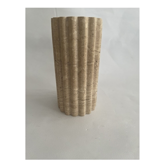 Custom Modern Luxury Beige Travertine Interior Vase Custom Modern Luxury Beige Travertine Interior Vase