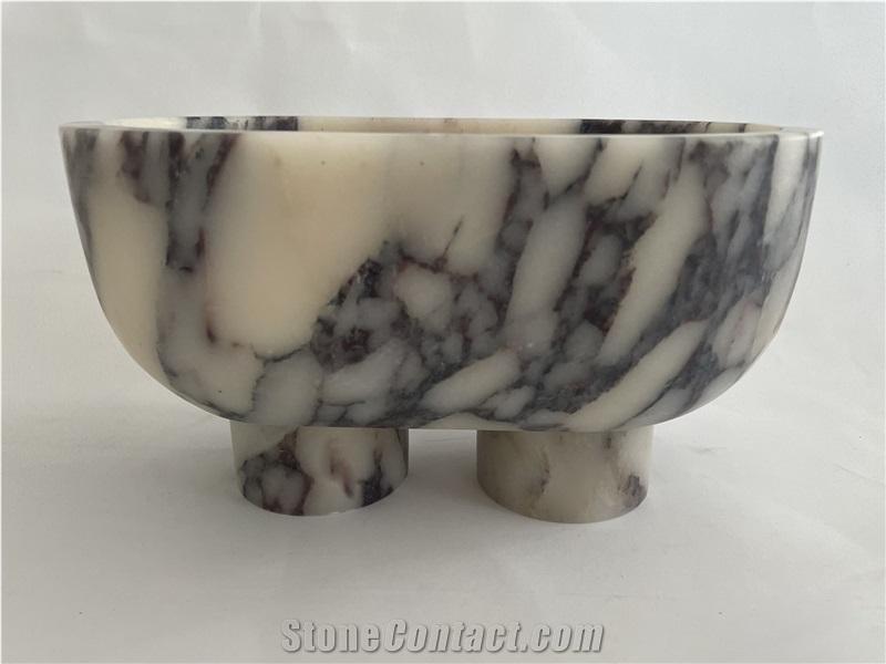 Custom Modern Luxury Beige Travertine Interior Vase