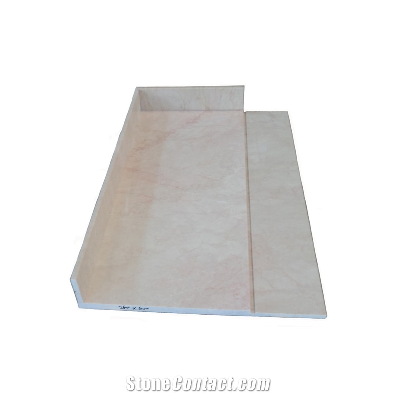 Custom Natural Volakas Marble Bathroom Countertop