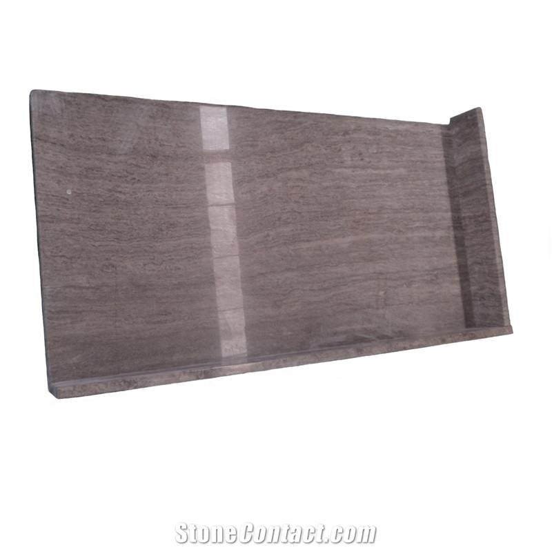 Custom Natural Volakas Marble Bathroom Countertop